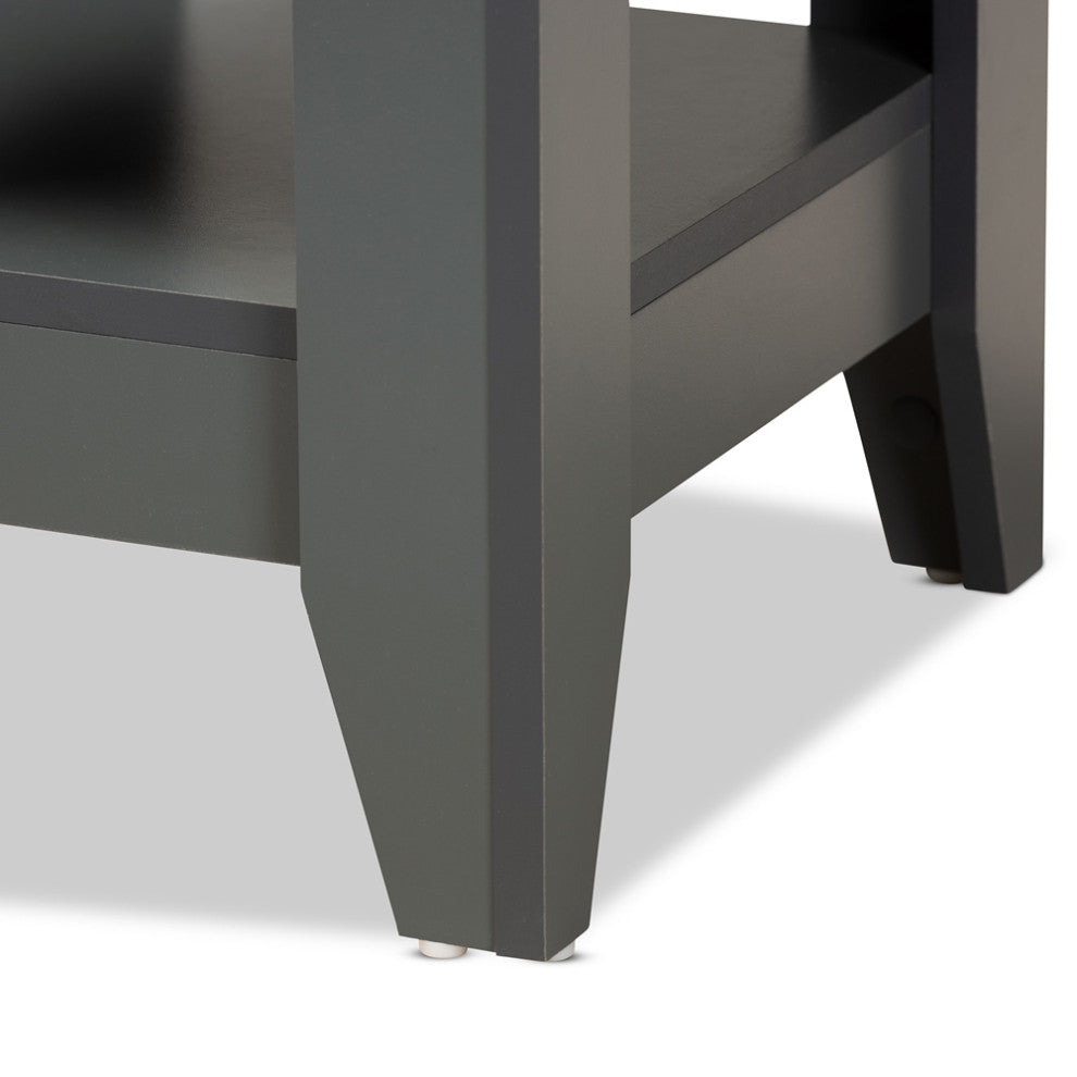 Modern Grey Finished Wood Living Room End Table