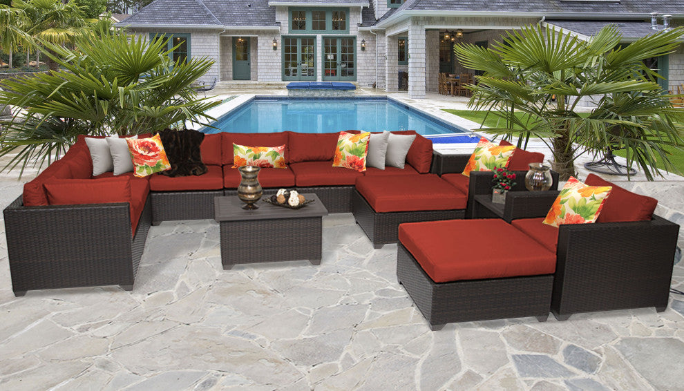 Belle 13 Piece Outdoor Wicker Patio Furniture Set 13a