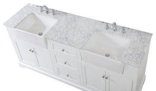 Home Living 22" Farmhouse White-Light Bathroom Vanity