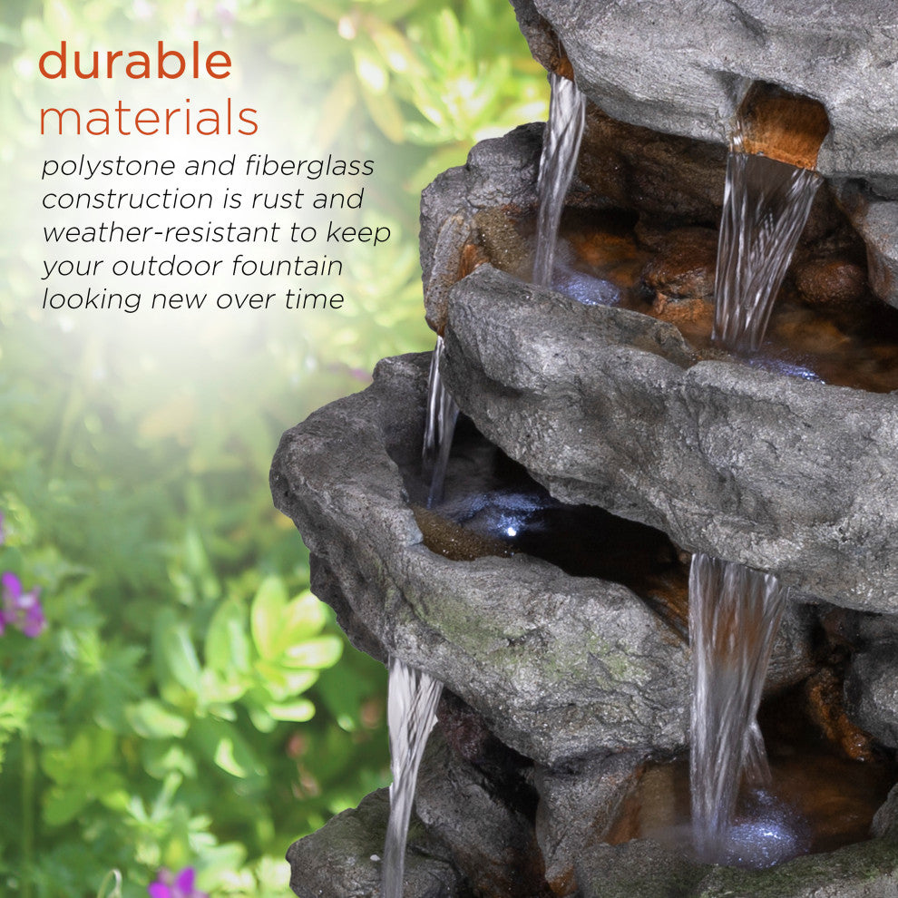 Cascading Stone Wall Fountain
