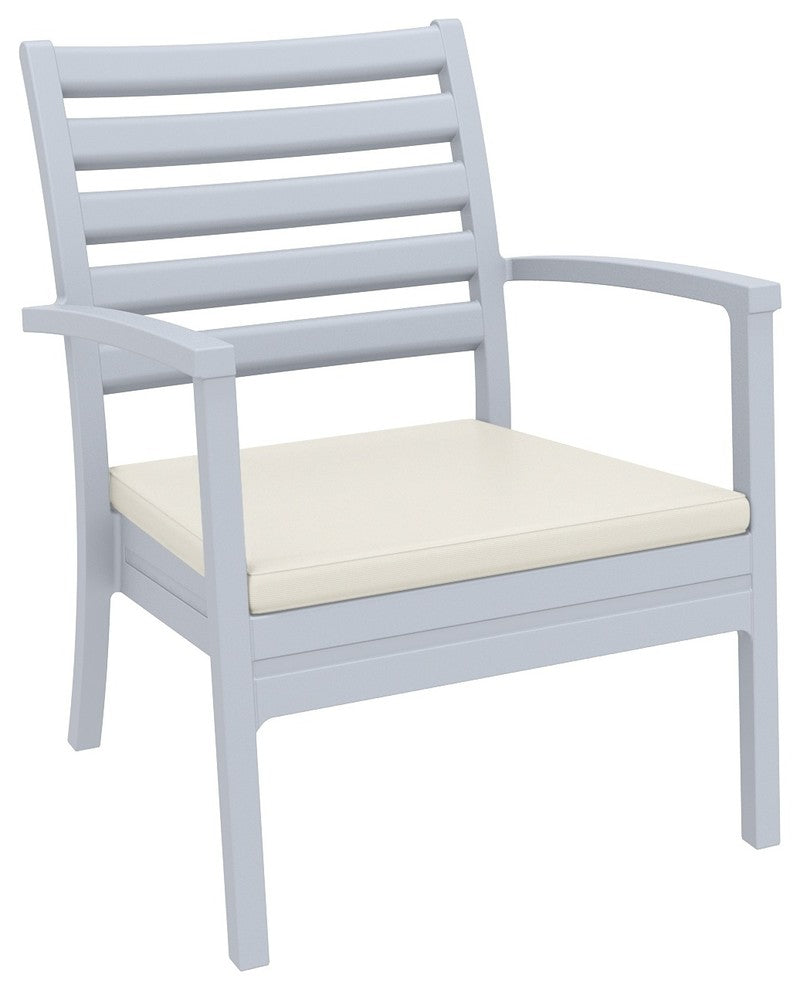 Compamia Artemis Club Armchair, Set of 2, Silver-Gray