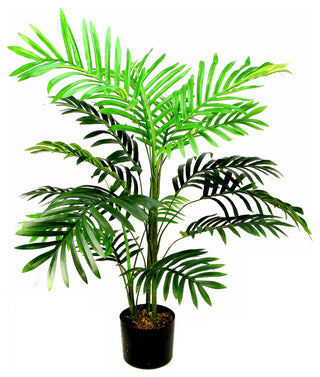 3 Feet Aritificial Paradise Palm Tree Plant In Plastic Pot, Green