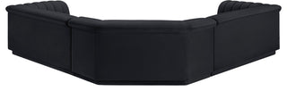 Cascade Upholstered Modular Sofa, Black, Velvet, Corner Sectional