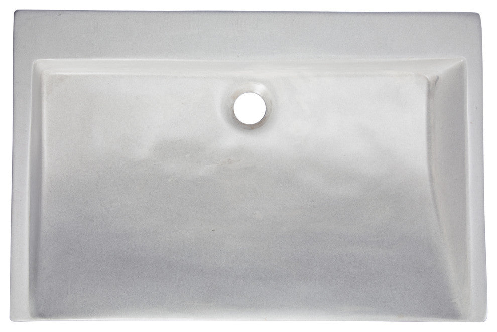 Eden Bath EB_N006LG Rectangular Sloped Concrete Vessel Sink - Light Gray