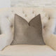 Cafe au lait Brown and Beige Luxury Throw Pillow, 18"x18"