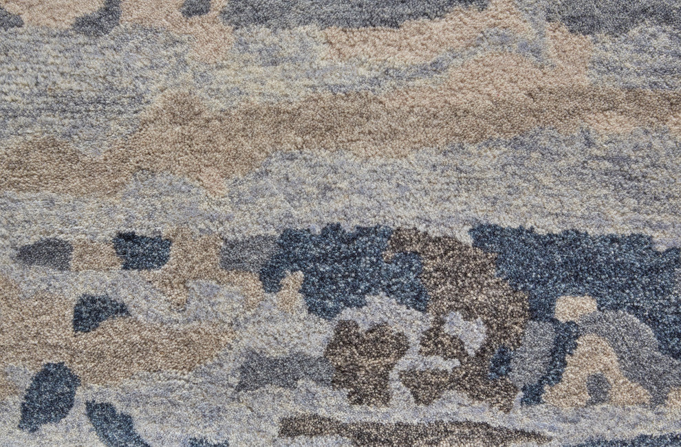 Weave & Wander Everley Wool Rug, Ivory Sand/Ice Blue, Rug, 8'x10'