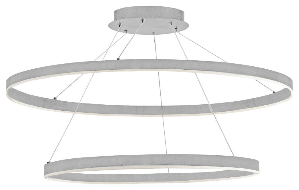 97W Silver Chandelier with White Acrylic Diffuser