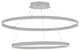 97W Silver Chandelier with White Acrylic Diffuser