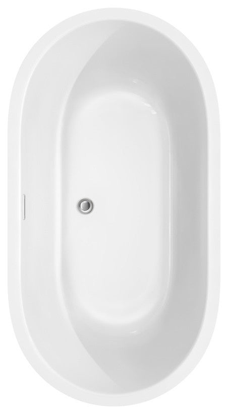 60" Freestanding Bathtub, White