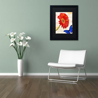 Color Bakery 'Gerbera Daisy' Art, Black Frame, Black Matte, 16"x20"