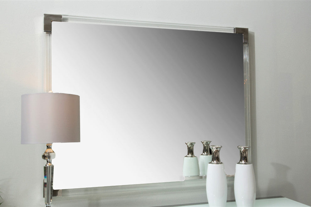 State St. Acrylic Modern Wall Accent Mirror - Clear