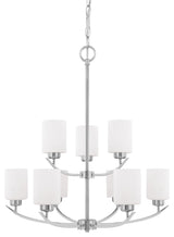 Capital Lighting 415291-338 Dixon 9 Light 28"W Chandelier - Brushed Nickel