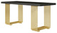 Modern Black Computer Desk Rectangular Desk with Solid Wood Table Top, Small