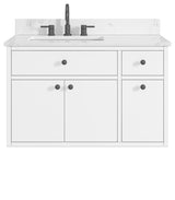 Paisley Vanity Combo, Cala White Engineered Top, 36", White, Single Sink