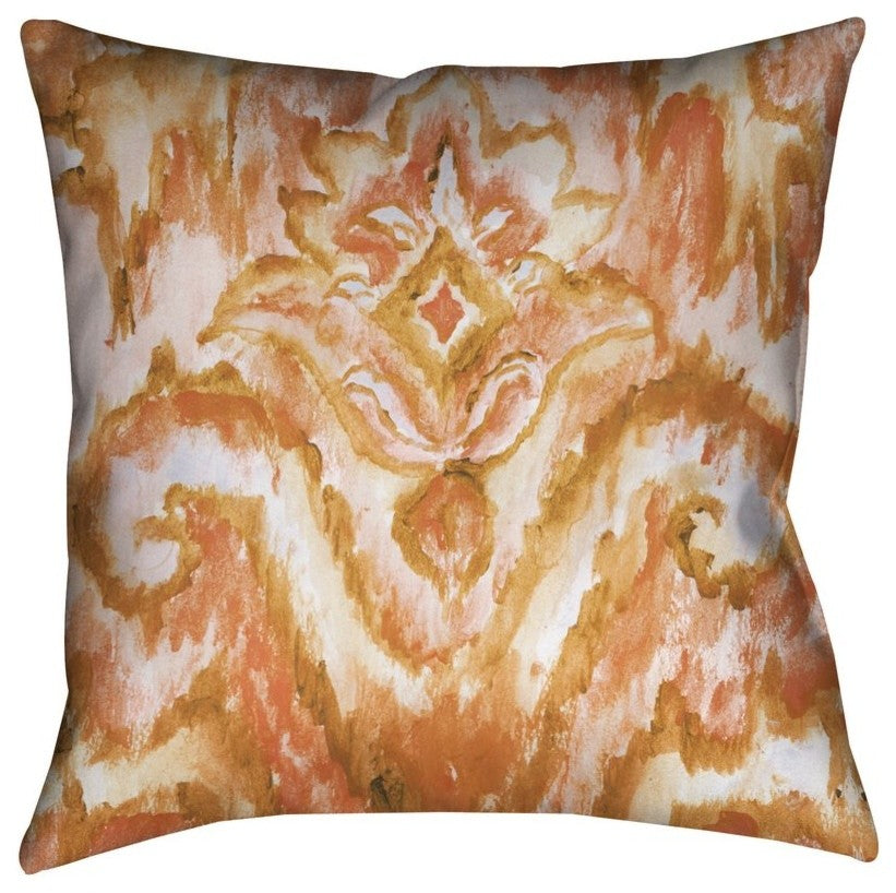 Laural Home Coral Pattern Outdoor Decorative Pillow, 18"x18"