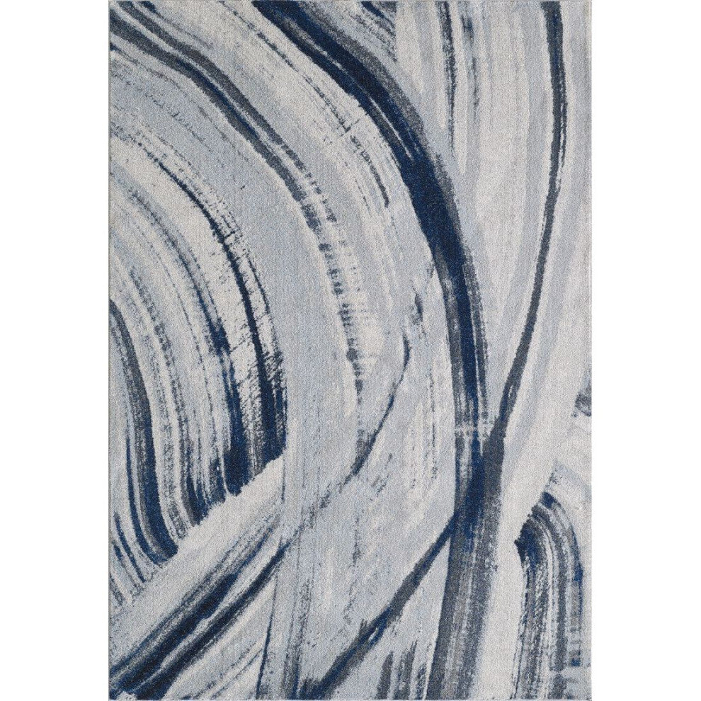 KAS Illusions 6219 Ivory/Blue Elements Area Rug, 9'10"x13'2"