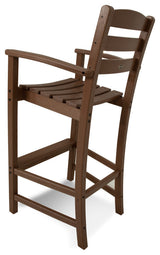 Polywood La Casa Cafe Bar Arm Chair, Teak