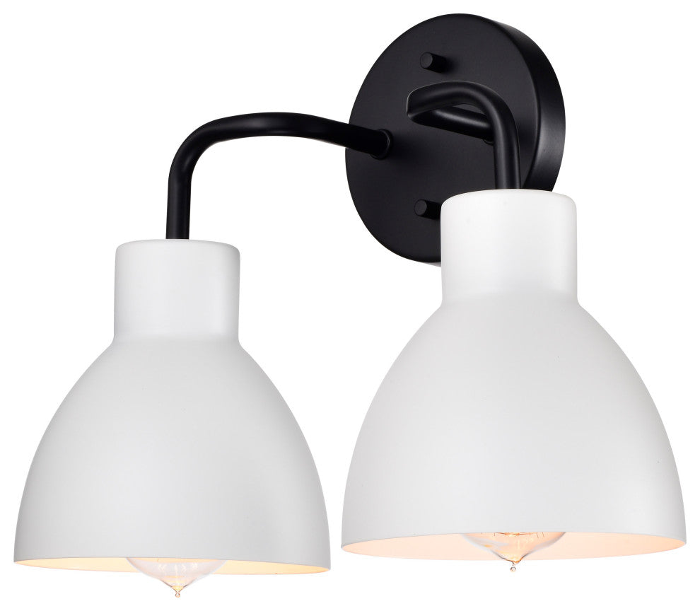 Nuvo Sloan 2-Light Incandescent Matte Black Wall Mount