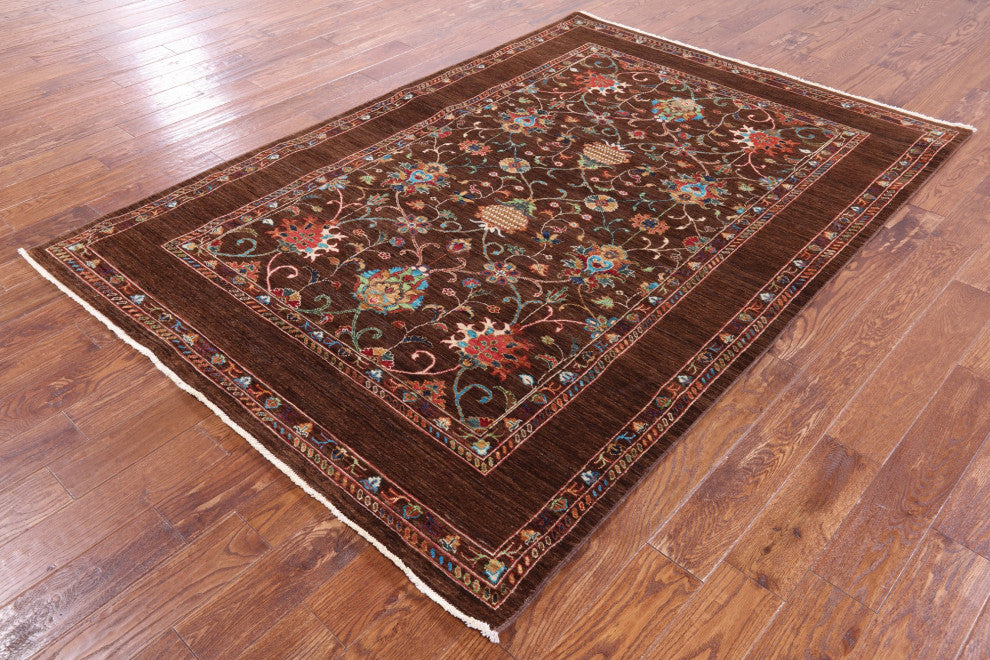 Persian Tabriz Handmade Wool Rug 5' 7" X 8' 0" Q9977