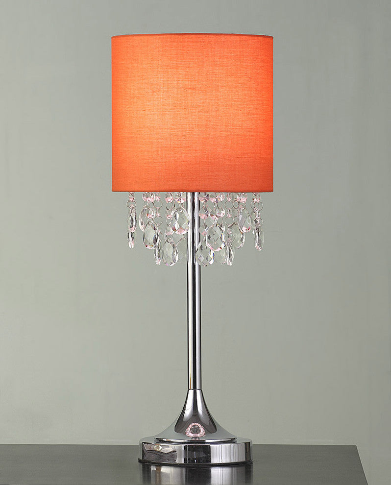 Florence 22" Crystal Table Lamp, Ember