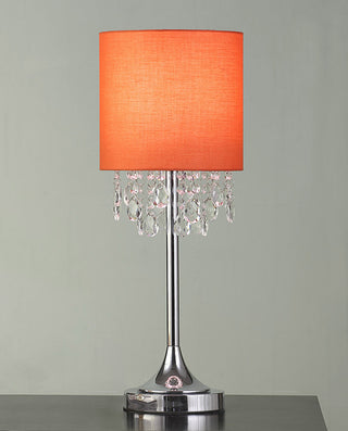 Florence 22" Crystal Table Lamp, Ember