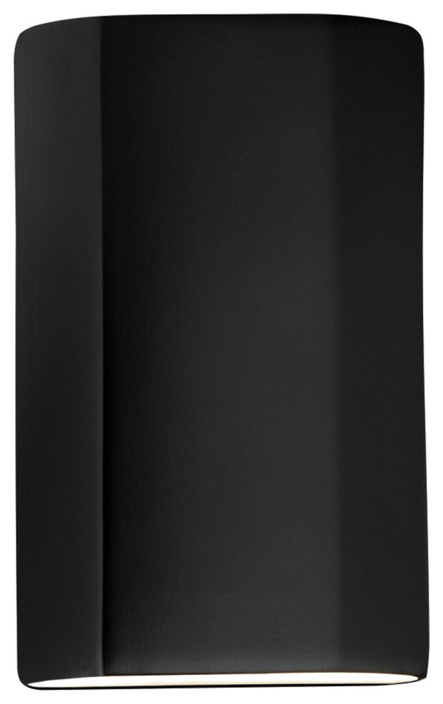Ambiance Cylinder, Closed Top Wall Sconce, Matte Black, E26