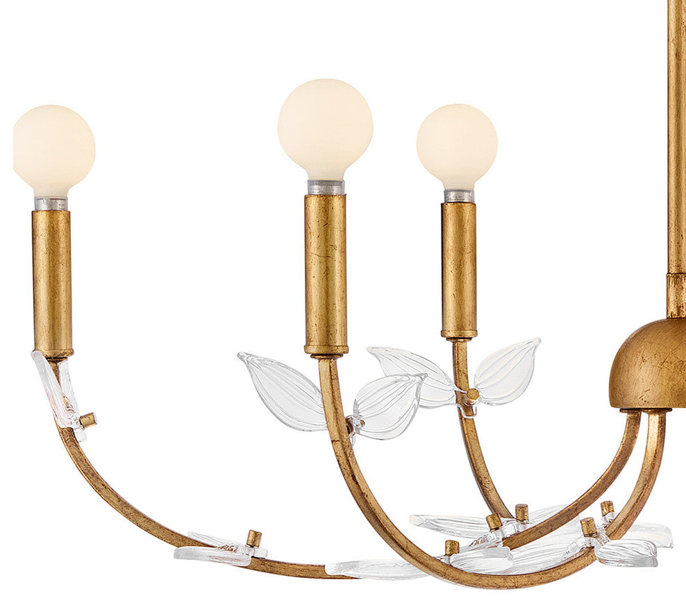 Hinkley Aliso Medium Chandelier, Distressed Brass