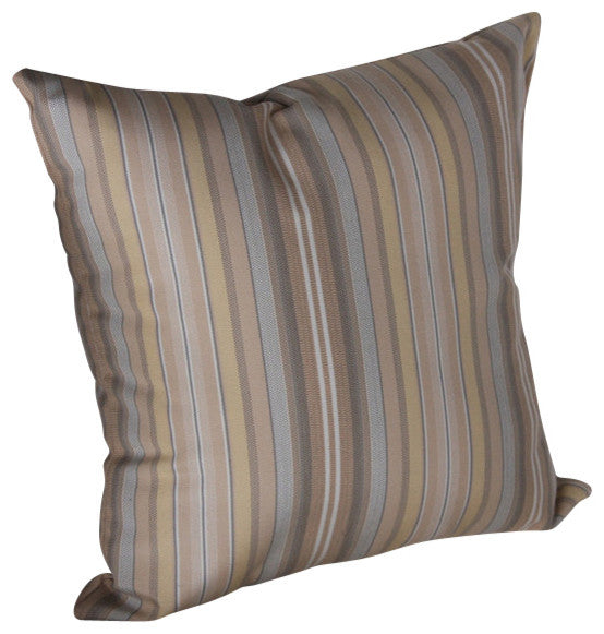 Outdoor Pillow, Gray Stripe, 20 Inch