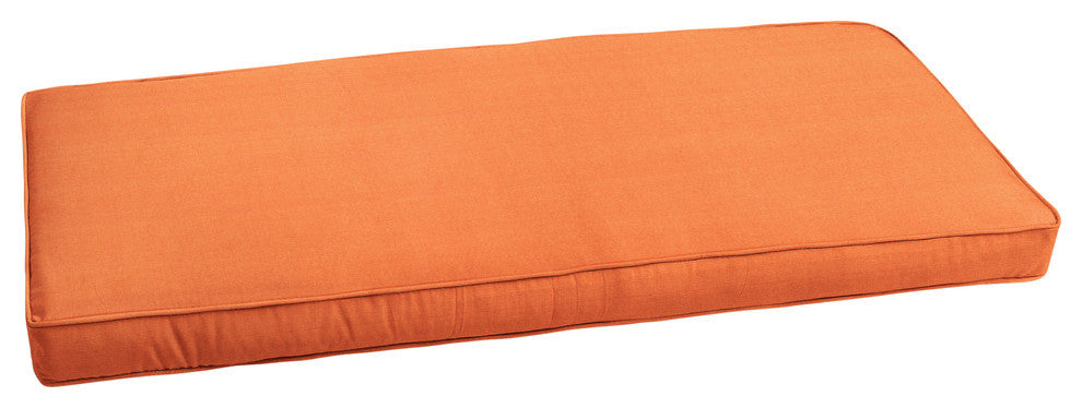 Sunbrella Indoor/Outdoor Tangerine Orange Bench Cushion, 43x18