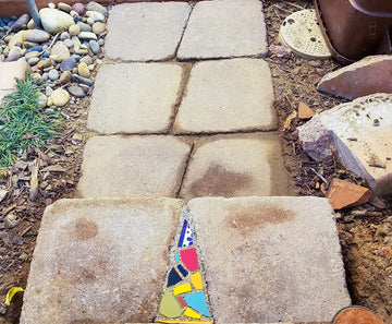Broken Talavera Mexican Tile in Mixed Solid Color Tiles, 10 Pounds