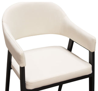Adele 2 Counter Height Chairs, Cream Fabric