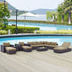Espresso Mocha Convene 12-Piece Outdoor Patio Sectional Set
