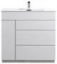 Milano 36" Modern Bathroom Vanity, Gloss White