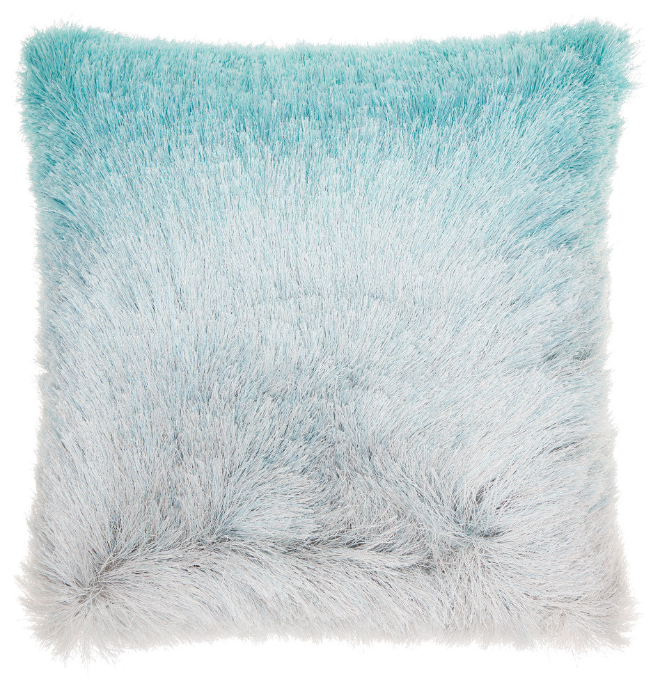 Mina Victory TR011 Throw Pillow, Turquoise/Silver, 20" x 20"
