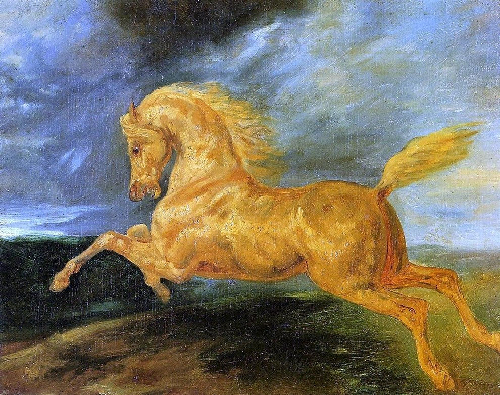 Theodore Gericault A Horse Frightened by Lightening Wall Decal