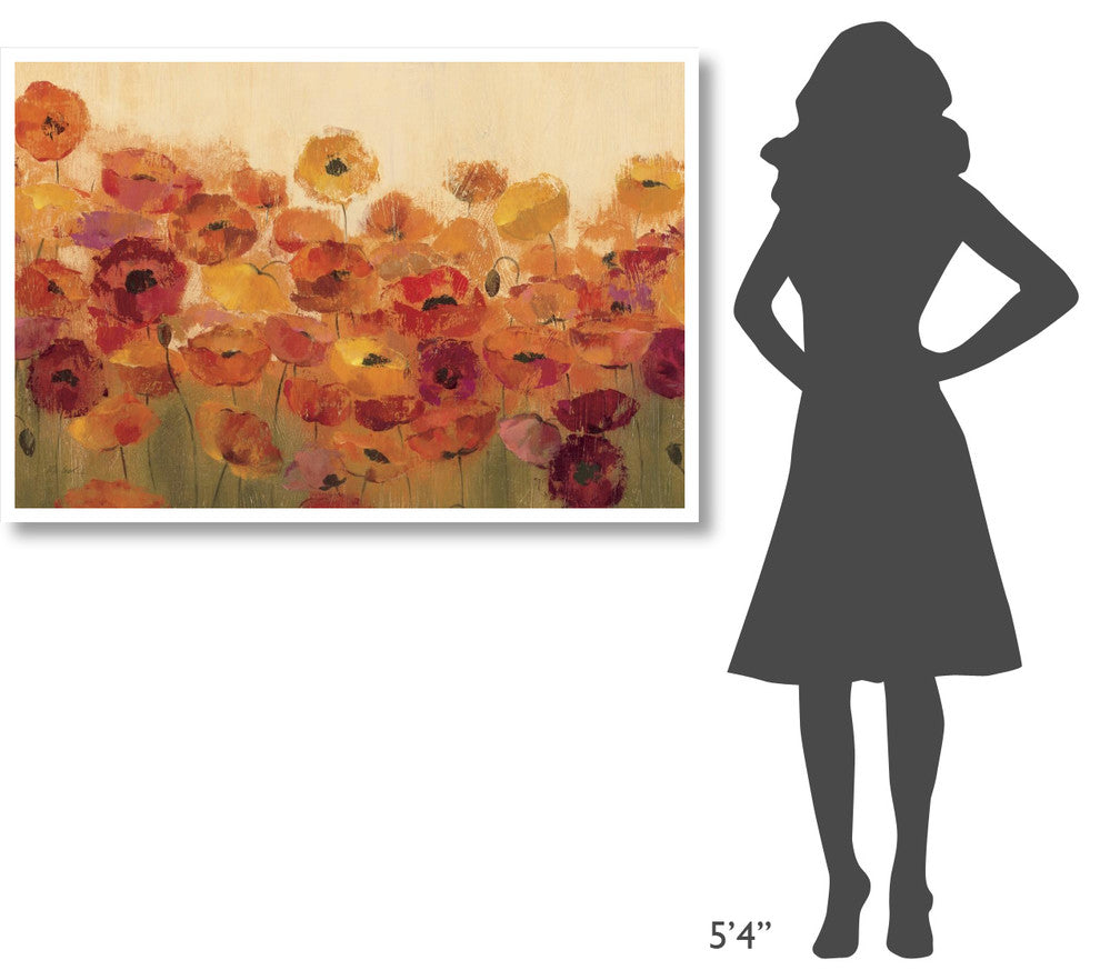 "Summer Poppies" Digital Paper Print by Silvia Vassileva, 50"x34"