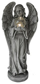 Resin Angel With Solar Glass Ball, 23"