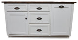 Modern Kitchen Island with Drop Leaf, Soft White