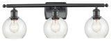 Innovations 516-3W-BK-G124-6 3 Light 26" Bath Vanity Light, Matte Black