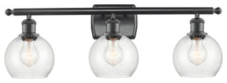 Innovations 516-3W-BK-G124-6 3 Light 26" Bath Vanity Light, Matte Black