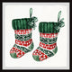 "Hang Your Stockings" Framed Painting Print, 12x12