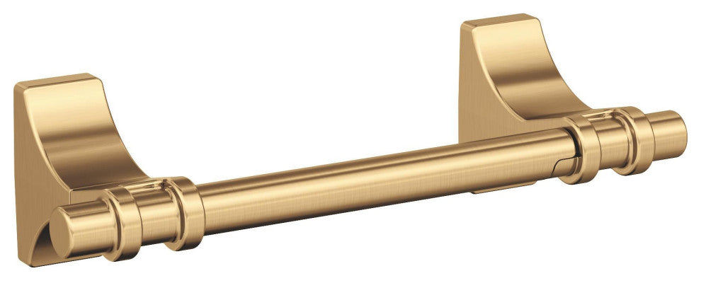 Amerock Davenport Transitional Pivoting Double Post Toilet Paper Holder, Champag