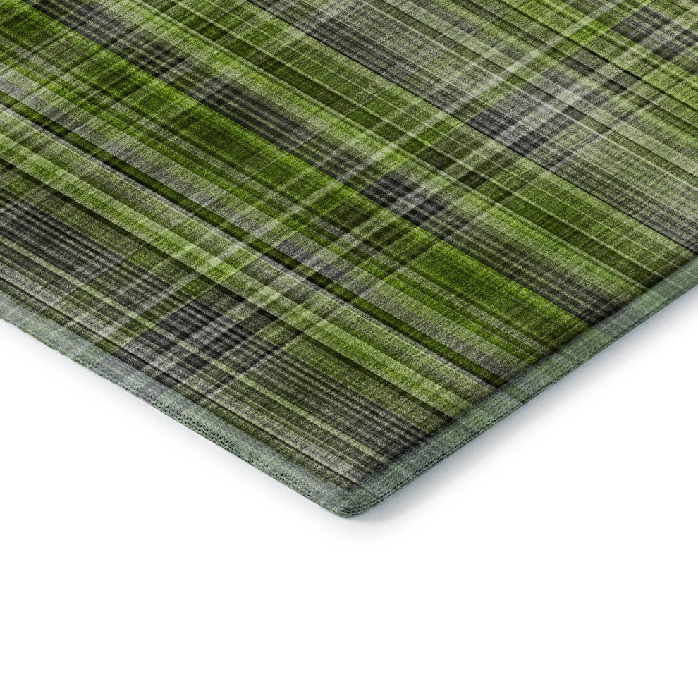 Premium Machine Washable Mayfield AMF541 Green 5' x 7'6" Rug