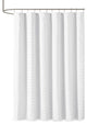 Madison Park Metro Woven Clipped Solid Shower Curtain, White