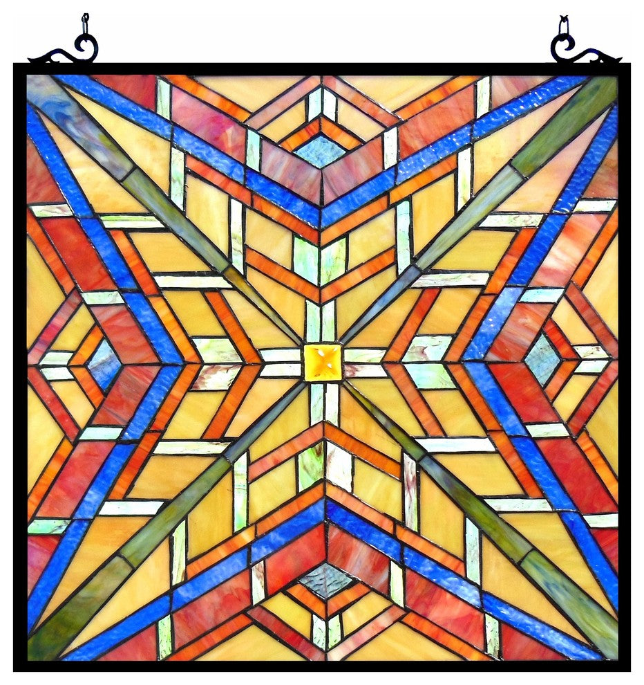 PRIME, Tiffany-glass Window Panel, 24"