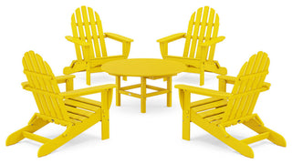 Folding Adirondack 5-Piece Conversation Group, Lemon