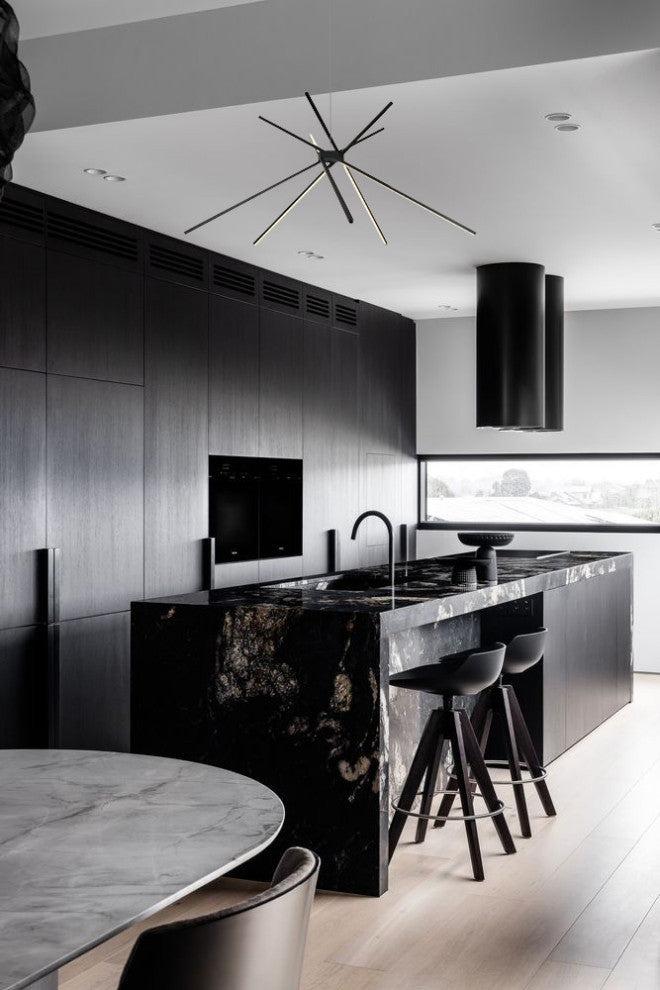 Black Linear Starburst Chandelier
