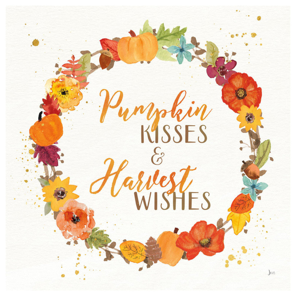 "Harvest Wishes II" Digital Paper Print by Jess Aiken, 32"x32"