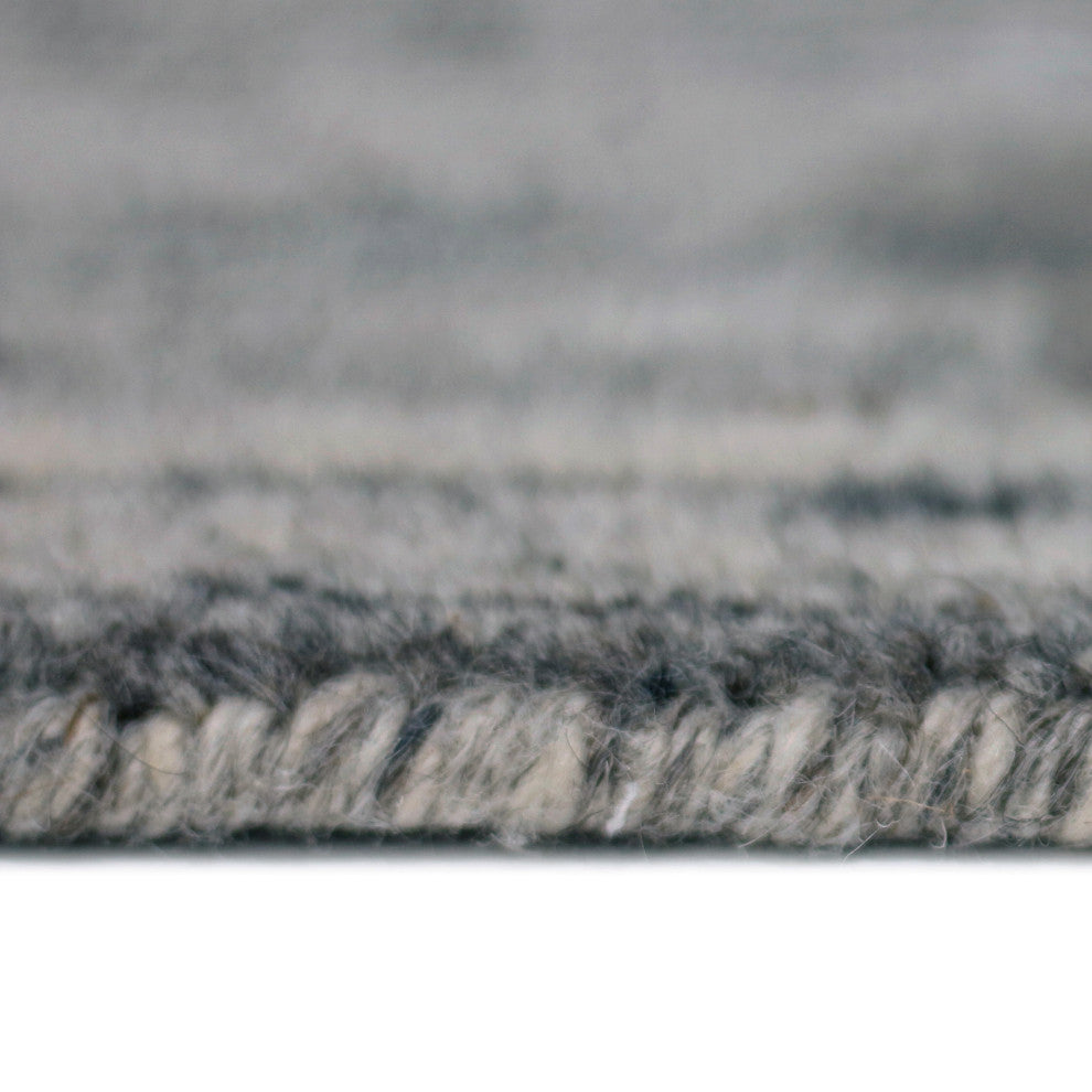 Heaven Lumia Area Rug, Silver, 8' x 10', Striped
