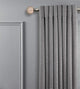 Linen Avenue Tan Travertine Single Curtain Rod Set,48-86 Inch,Brushed Nickel